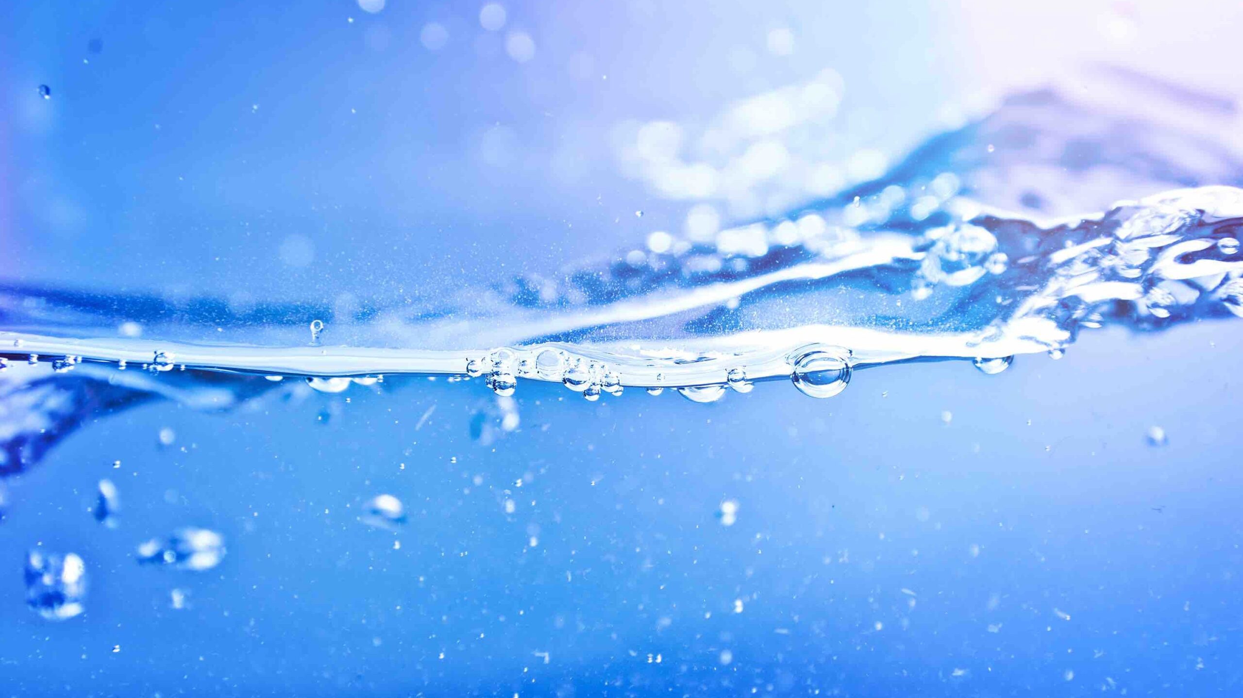 Water wave and air bubbles.